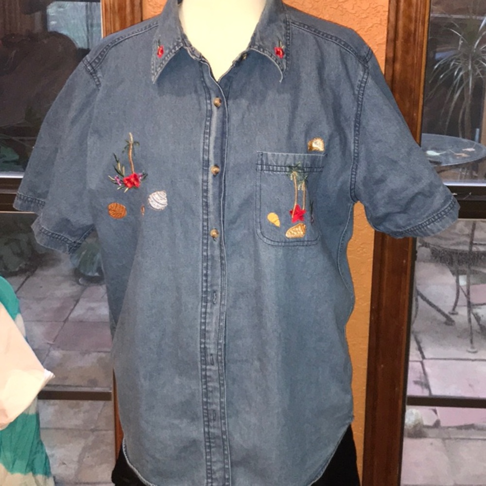 Cabin Creek jean top and orange top